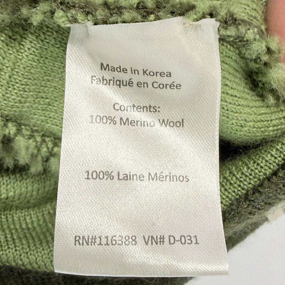 SmartWool Kids Merino Wool Beanie Hat Olive Green Polka Dot Knit 12-447 F09-D3